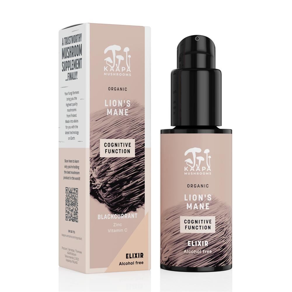 Kaapa Mushrooms Lion's Mane Elixir - Cognition - Alcohol-Free 50ml
