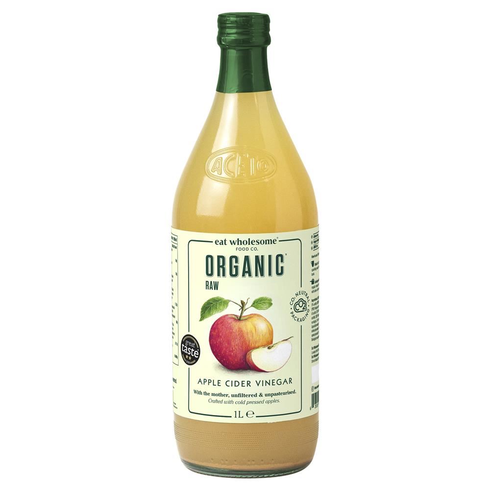 Eat Wholesome Organic Raw Apple Cider Vinegar with The Mother 1 Litre