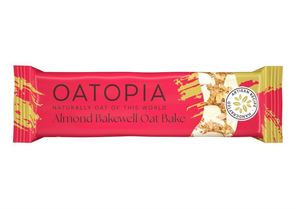 Oatopia 100% natural ingredients Almond Bakewell Vegan Flapjack 60g - 15 Pack