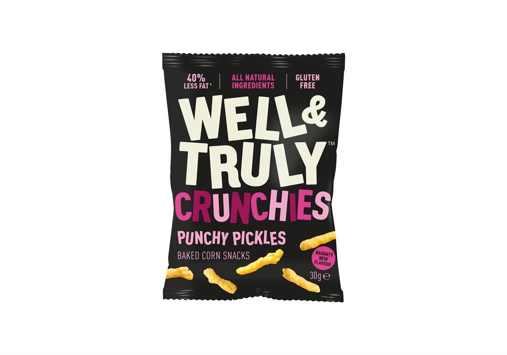 Well and Truly Punchy Pickles Crunchies Snack 30g - 10 Pack
