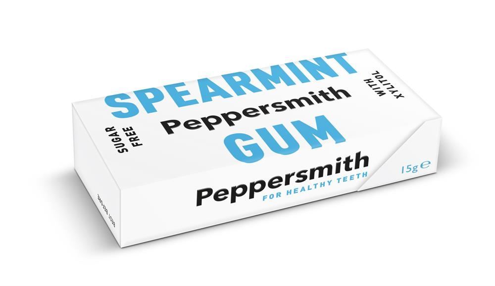 Peppersmith Spearmint Xylitol Gum 15g - 12 Pack