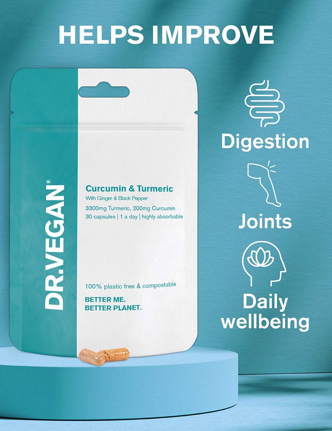 Dr. Vegan Curcumin & Turmeric - 30 Capsules