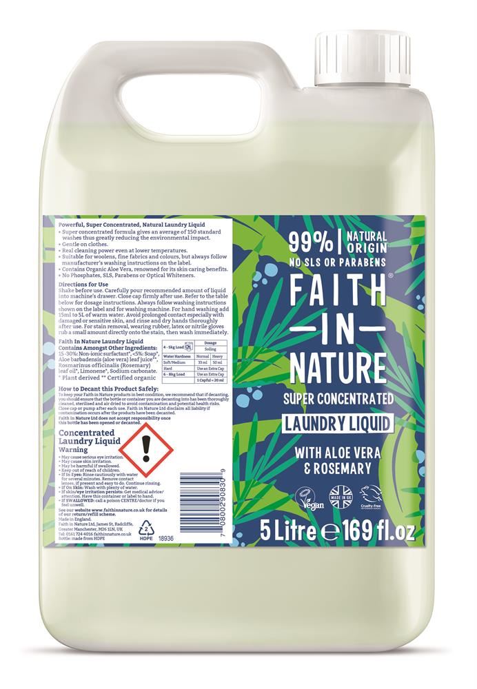 Faith in Nature Superconcentrated Laundry Liquid 5 Litre