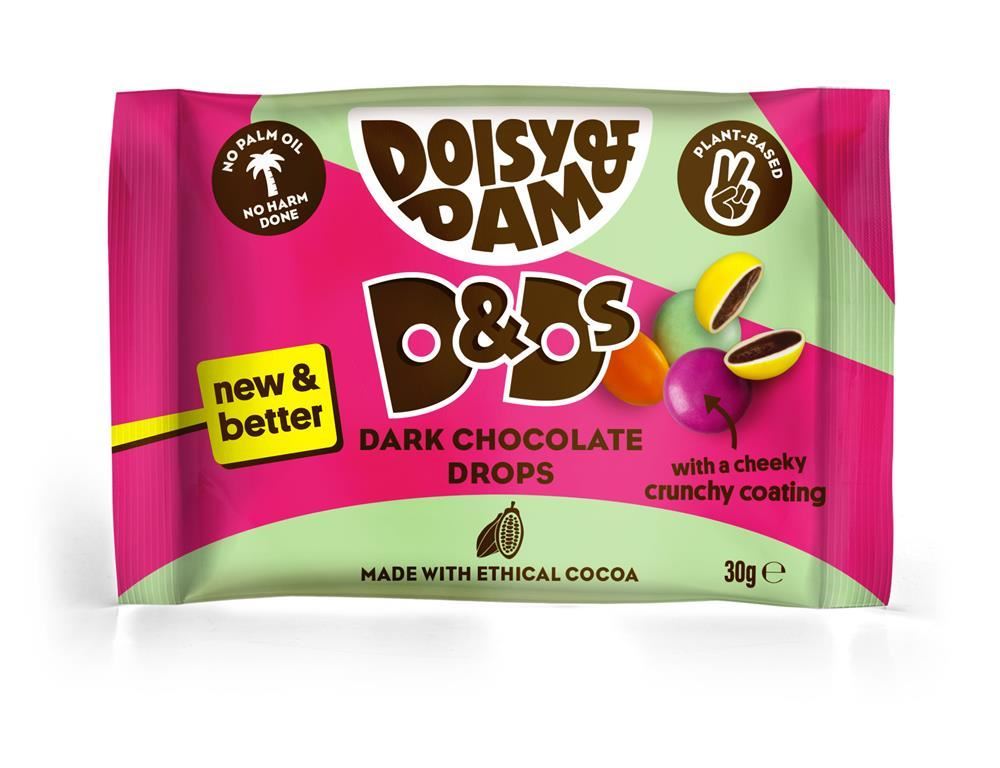 Doisy & Dam Dark Chocolate Drops 30g - 18 Pack