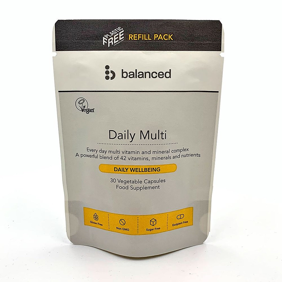 Balanced Daily Multi Vitamin 30 Veggie Caps - Refill Pouch