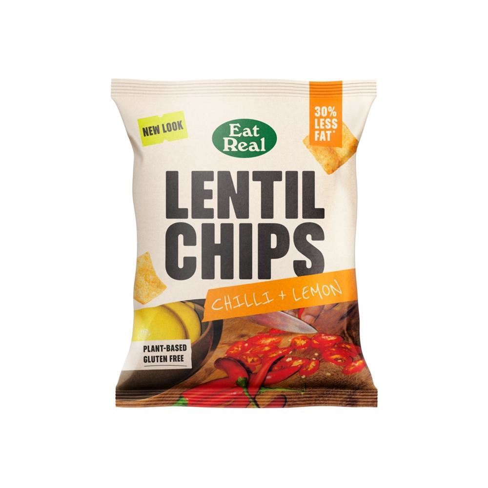 Eat Real Lentil Chips Chilli & Lemon 40g - 6 Pack