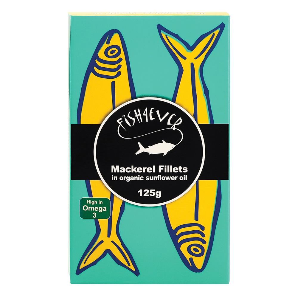 Fish4Ever Mackerel Fillet in Organic Sunflower Oil 125g