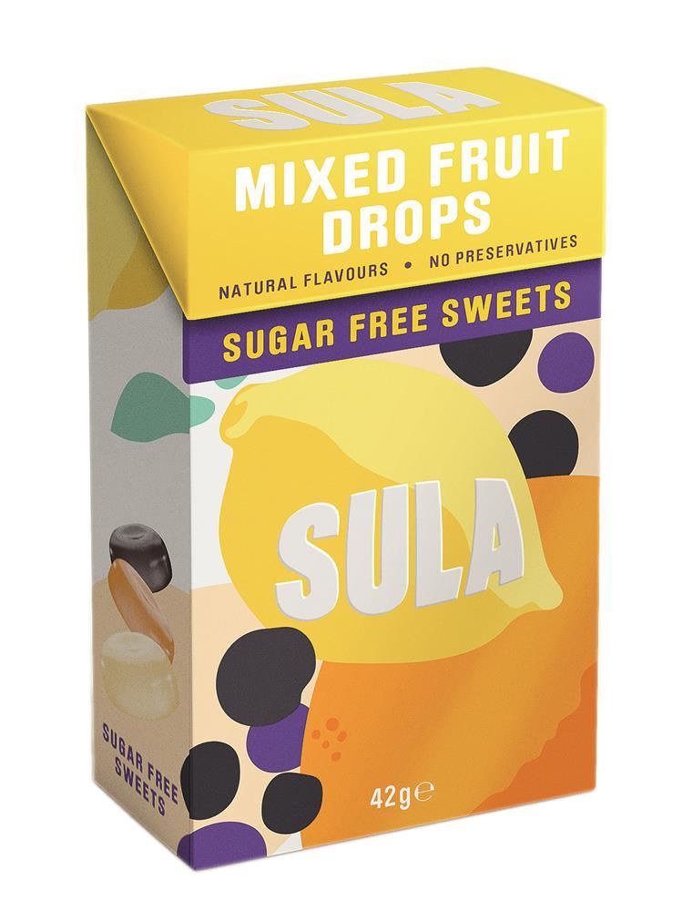 Sula Fruit Mix Sweets Sugar Free 42g - 14 Pack