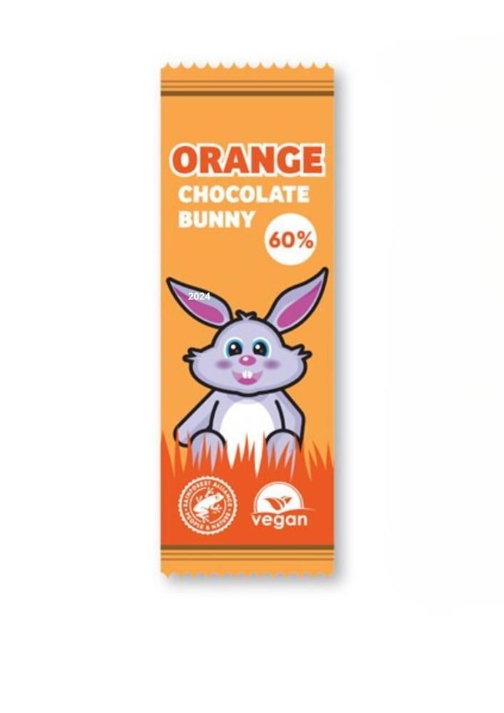 Plamil Orange Bunny Chocolate Bar 60% - 22 Pack