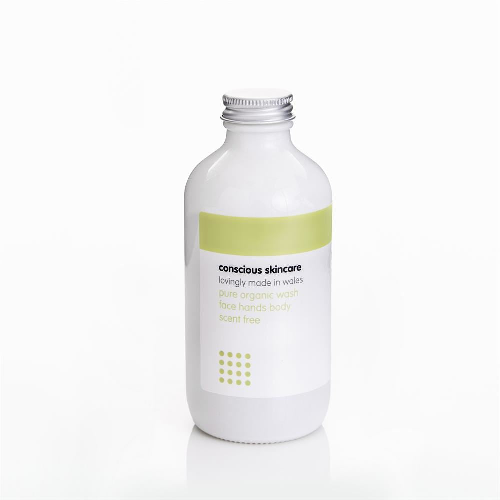 Conscious Skincare Unfragranced Pure Organic Wash for face hands body 235ml