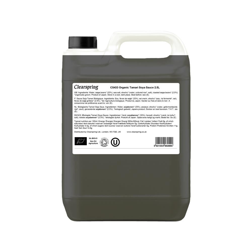 Clearspring Organic Japanese Tamari Soya Sauce - Single Strength 2.5L