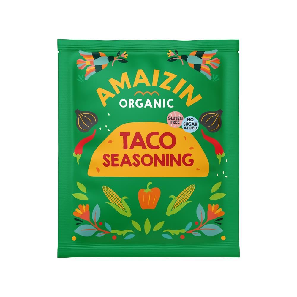 Amaizin Organic Taco Seasoning Gluten-Free & Vegan 30g - 12 Pack