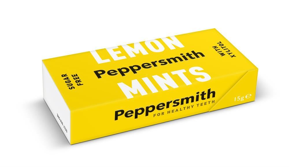 Peppersmith Lemon Xylitol Mints 15g - 12 Pack