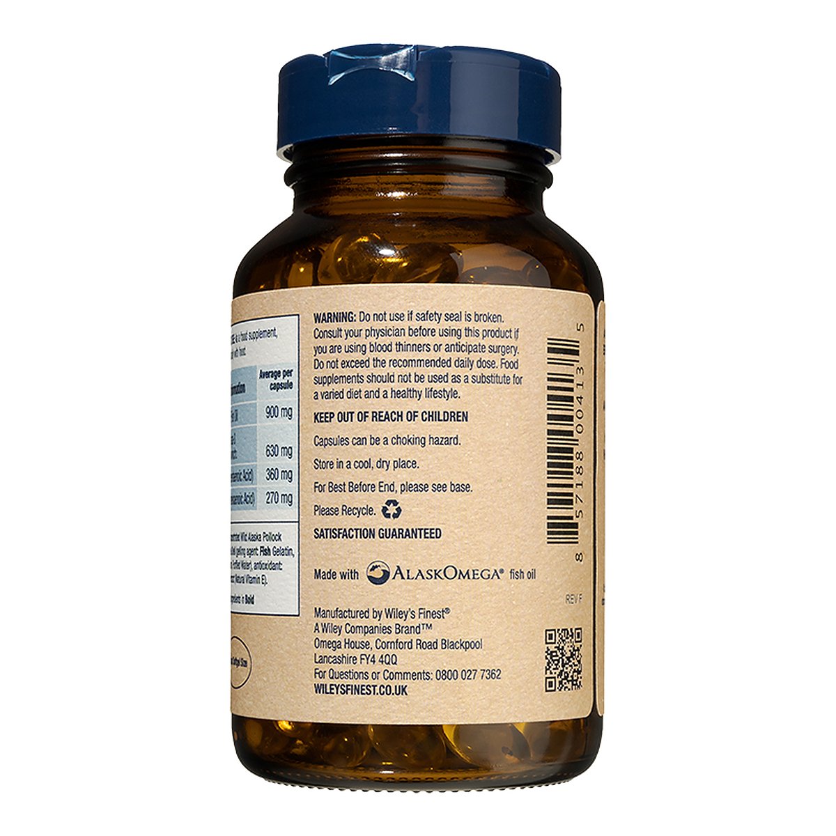 Wiley's Finest UK Easy Swallow Minis 180 Capsules - image 3