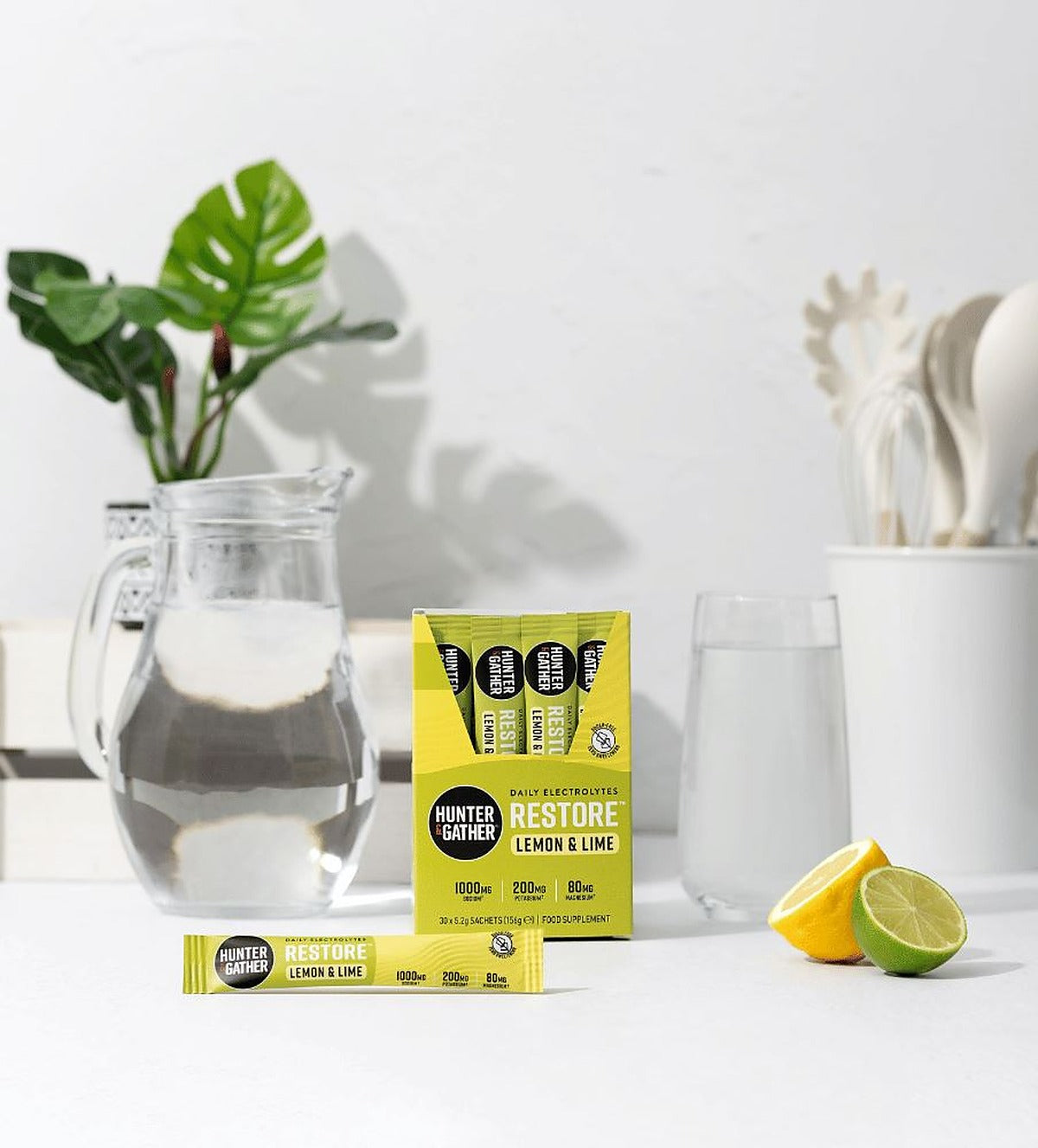 Hunter & Gather Restore Lemon & Lime Electrolyte Sachets 30 x 5.21g per pack - image 5
