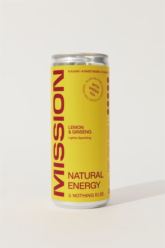 Mission Natural Energy Lemon + Ginseng 250ml - 6 Pack
