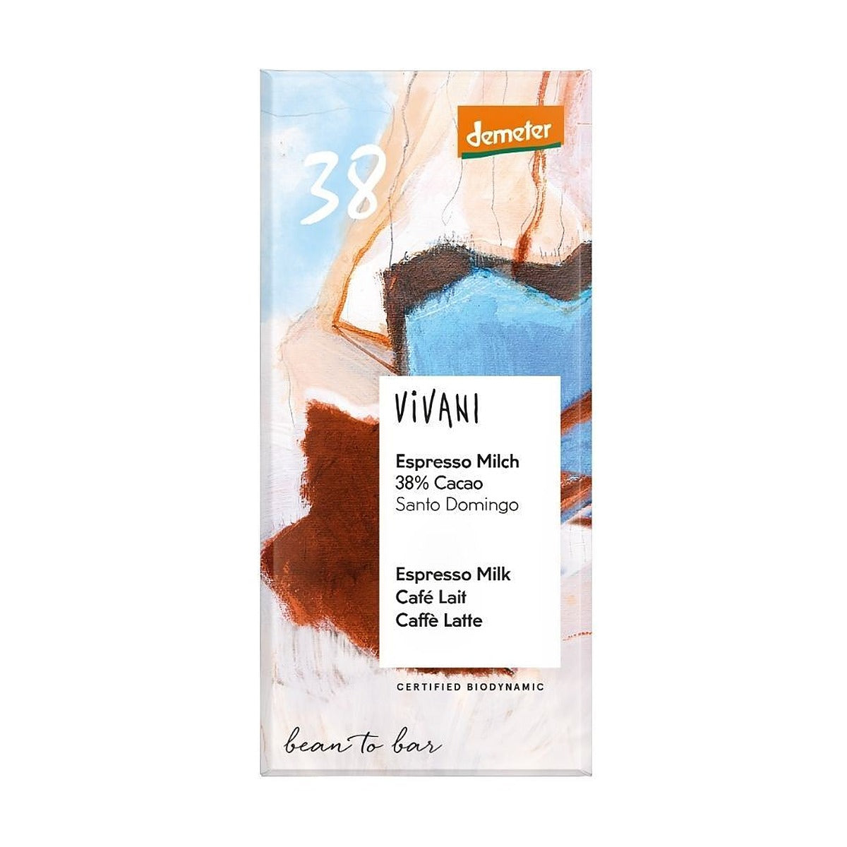 Vivani Demeter Espresso Milk Chocolate Organic 90g
