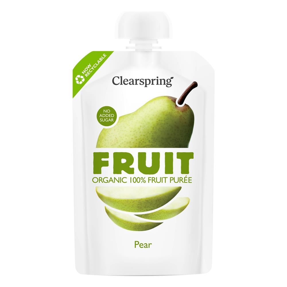Clearspring Organic FRUIT 100% Fruit Puree - Pear 100g - 6 Pack