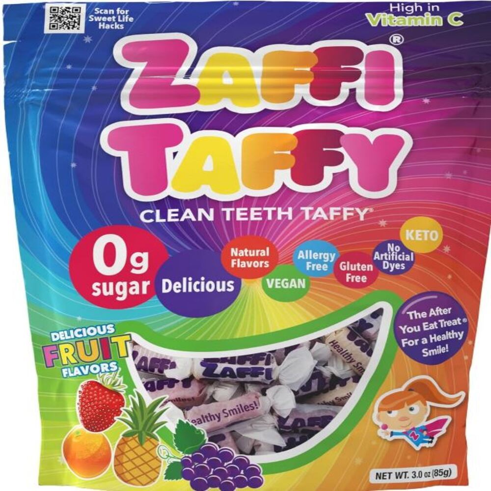 Zolli Pops No Sugar Mixed Fruit Zaffi Taffy with Vitamin C 80g