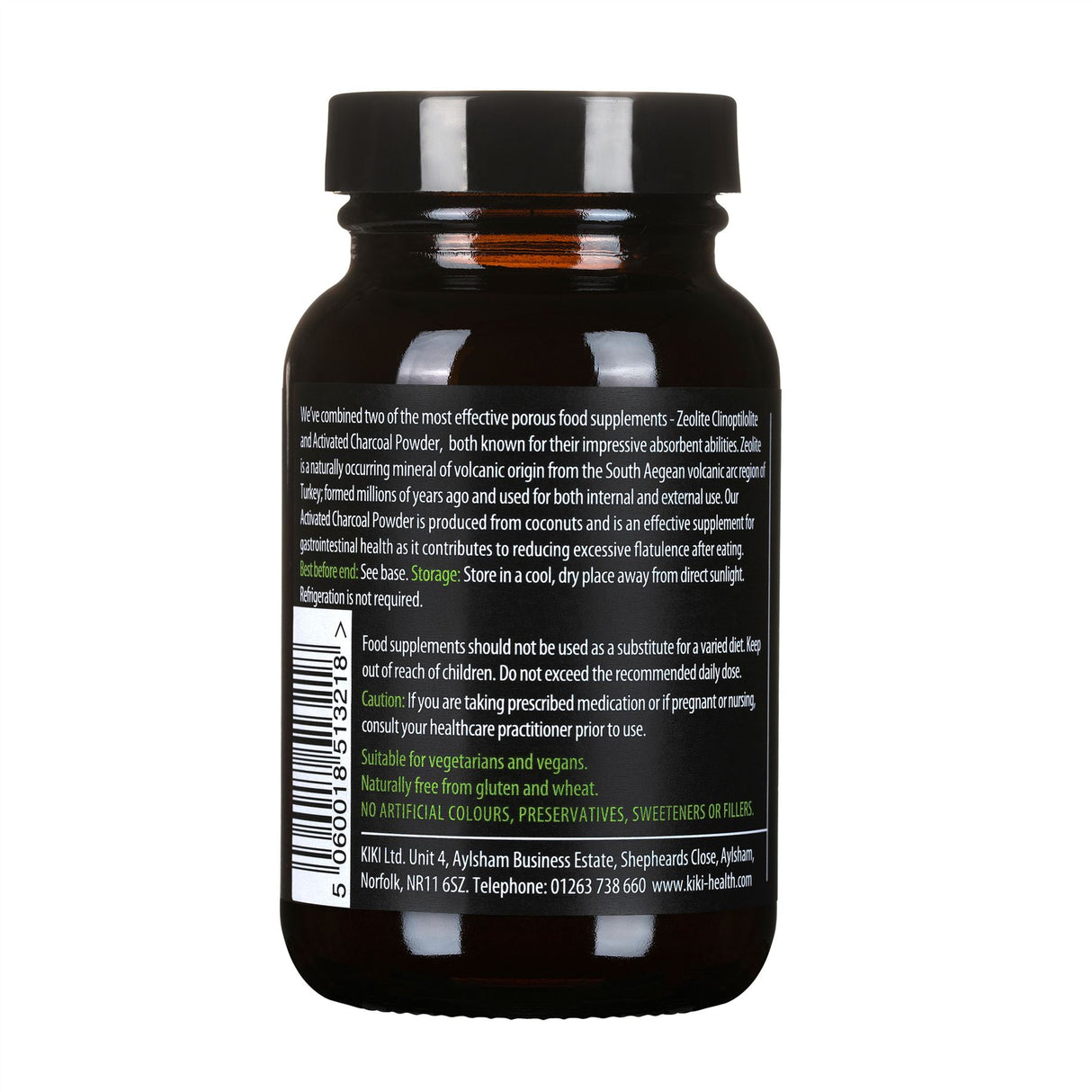 Kiki Health Zeolite With Activated Charcoal Powder 60g