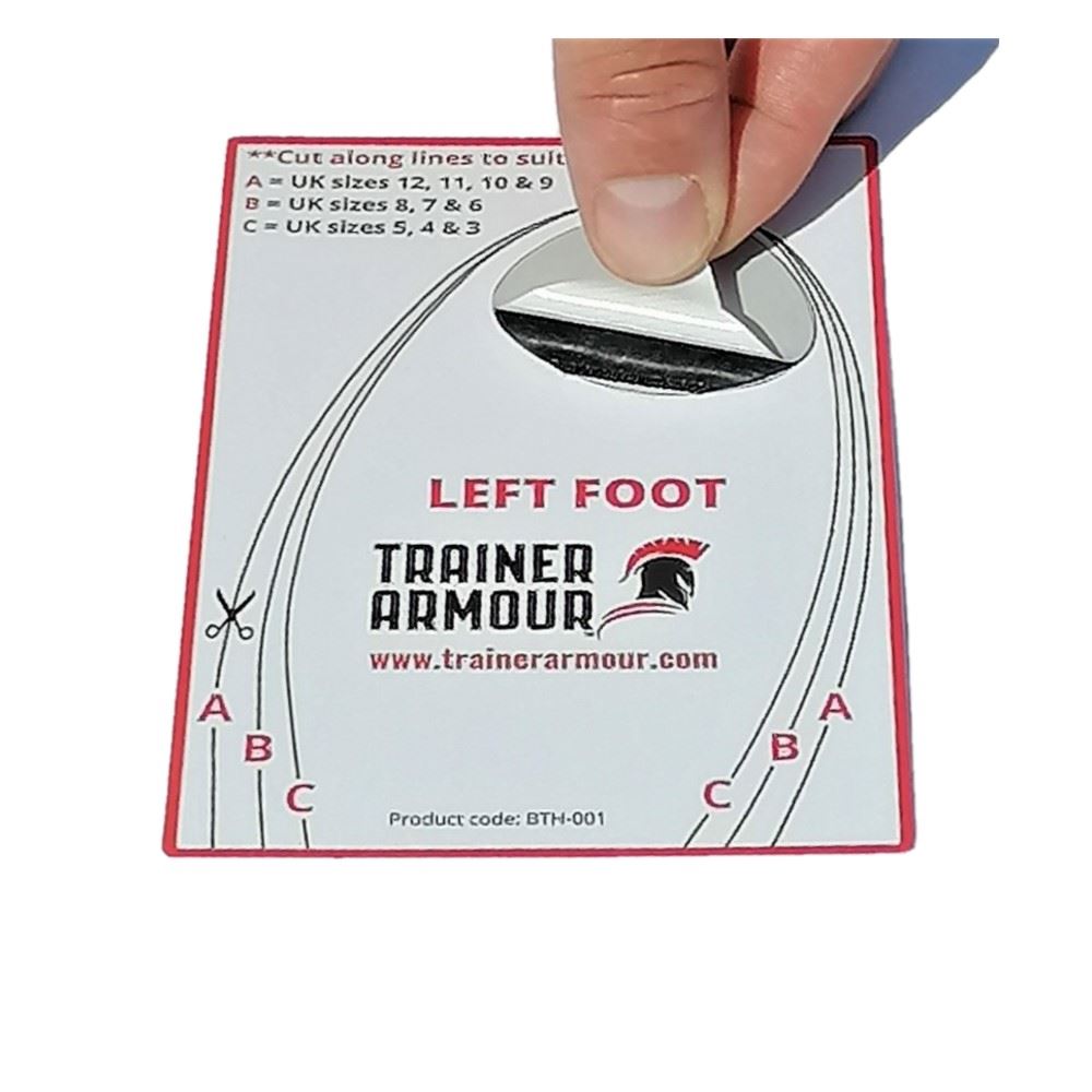 Trainer Armour Big Toe Hole & Heel Hole Preventer Patches - Black or White
