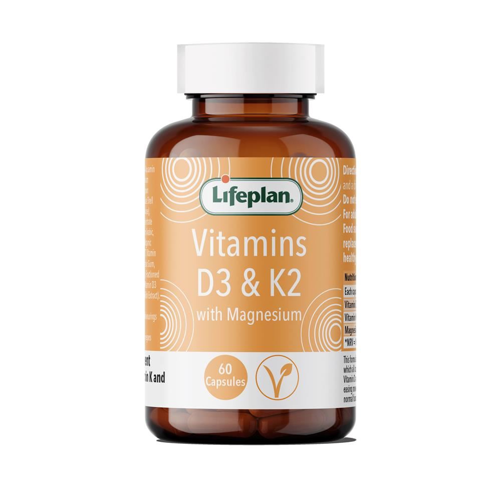 Lifeplan Vitamin D K and Magnesium 60 capsules