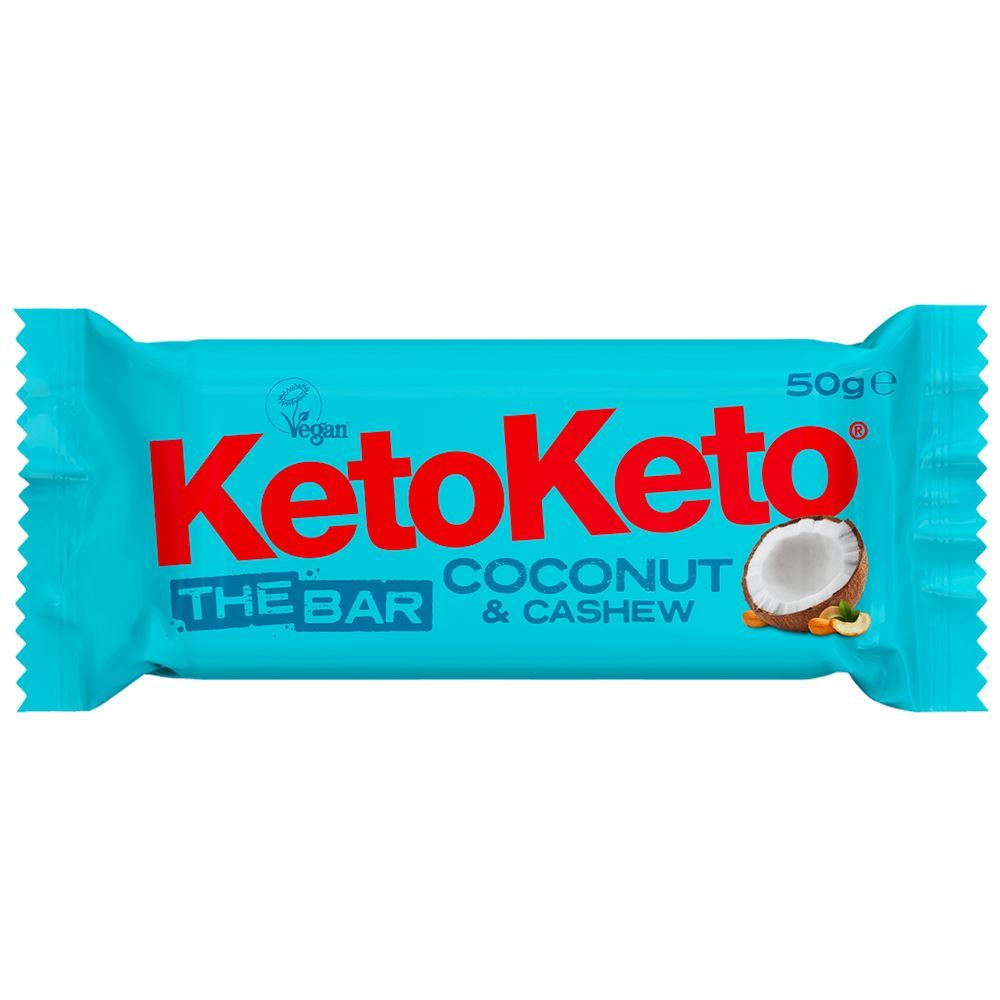 KetoKeto Coconut & Cashew Keto Bar 50g - 12 Pack