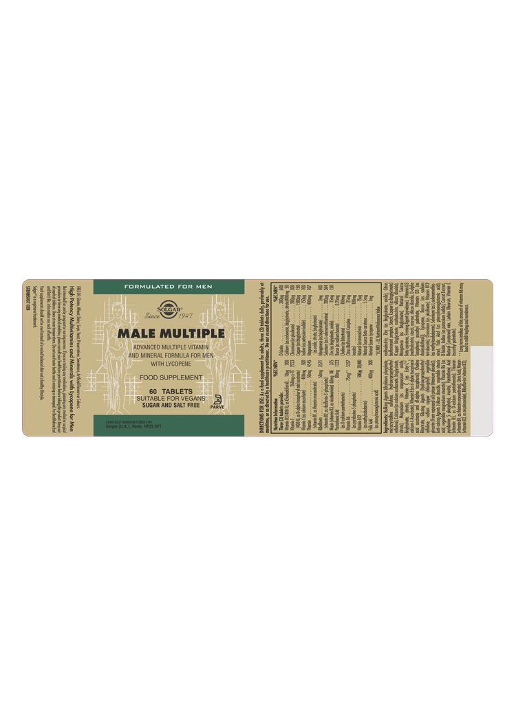 Solgar Male Multiple - 60 Tablets