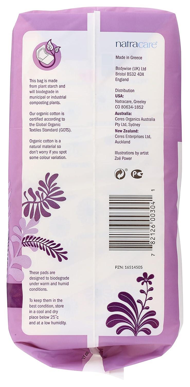 Natracare Natural Maxi Pads Night-time x 10 - 3 Pack