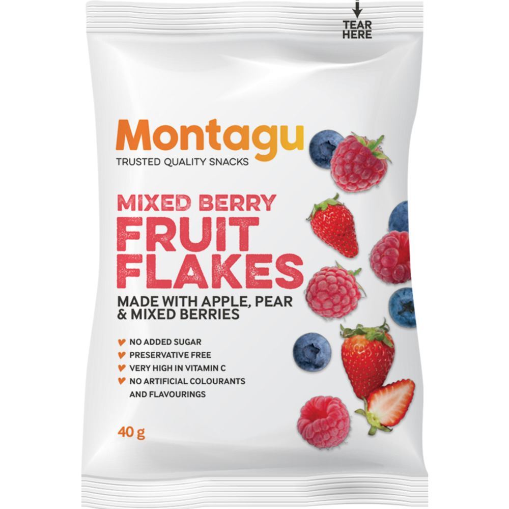 Montagu Mixed Berry Fruit Flakes 30g - 10 Pack