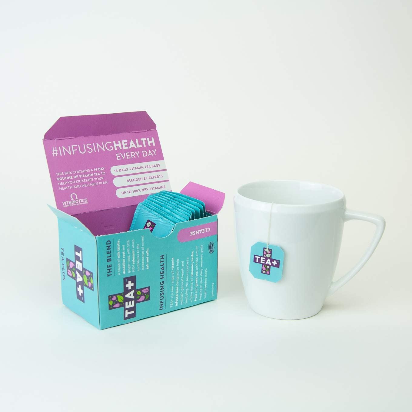 Vitabiotics TEA+ Cleanse Vitamin Tea - 14 Tea Bags