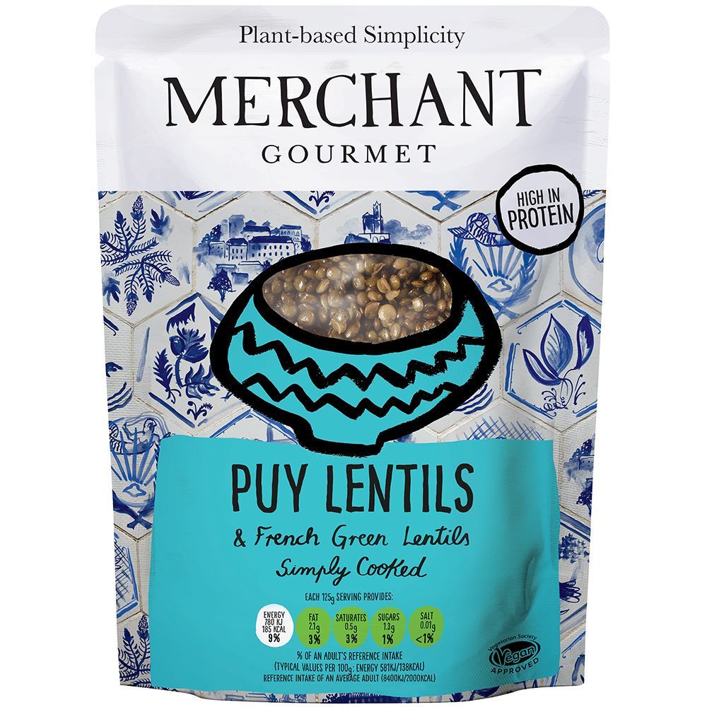 Merchant Gourmet Puy Lentils Ready to Eat 250g - 6 Pack