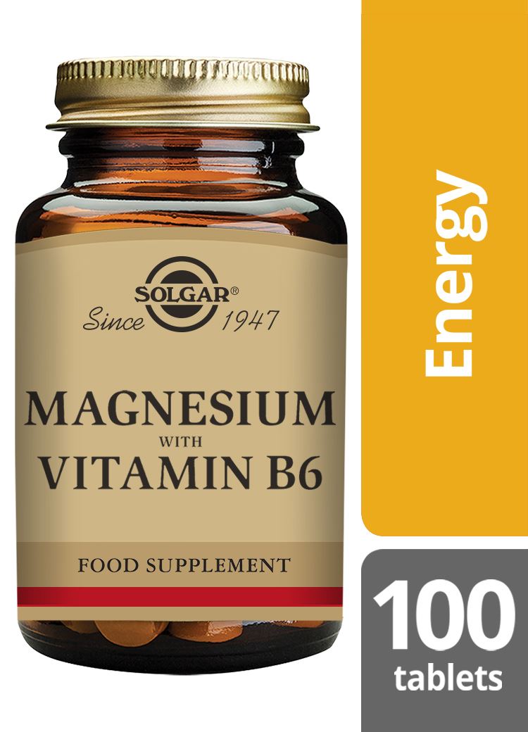 Solgar Magnesium with Vitamin B6 - 100 Tablets