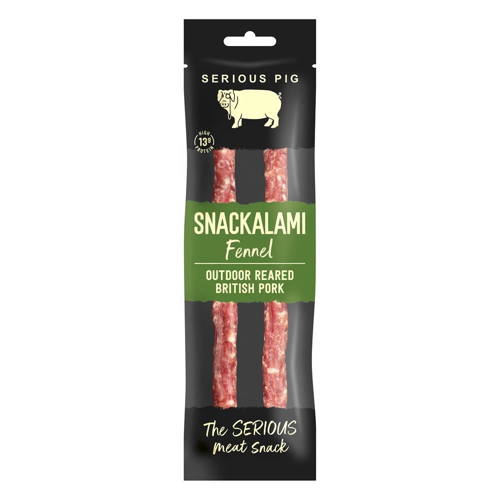 Serious Pig Snackalami Fennel 30g - 24 Pack