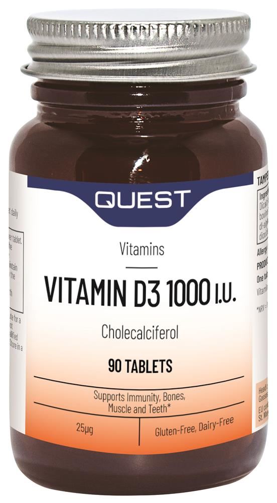 Quest Vitamin D3 1000 iu 90 tablets
