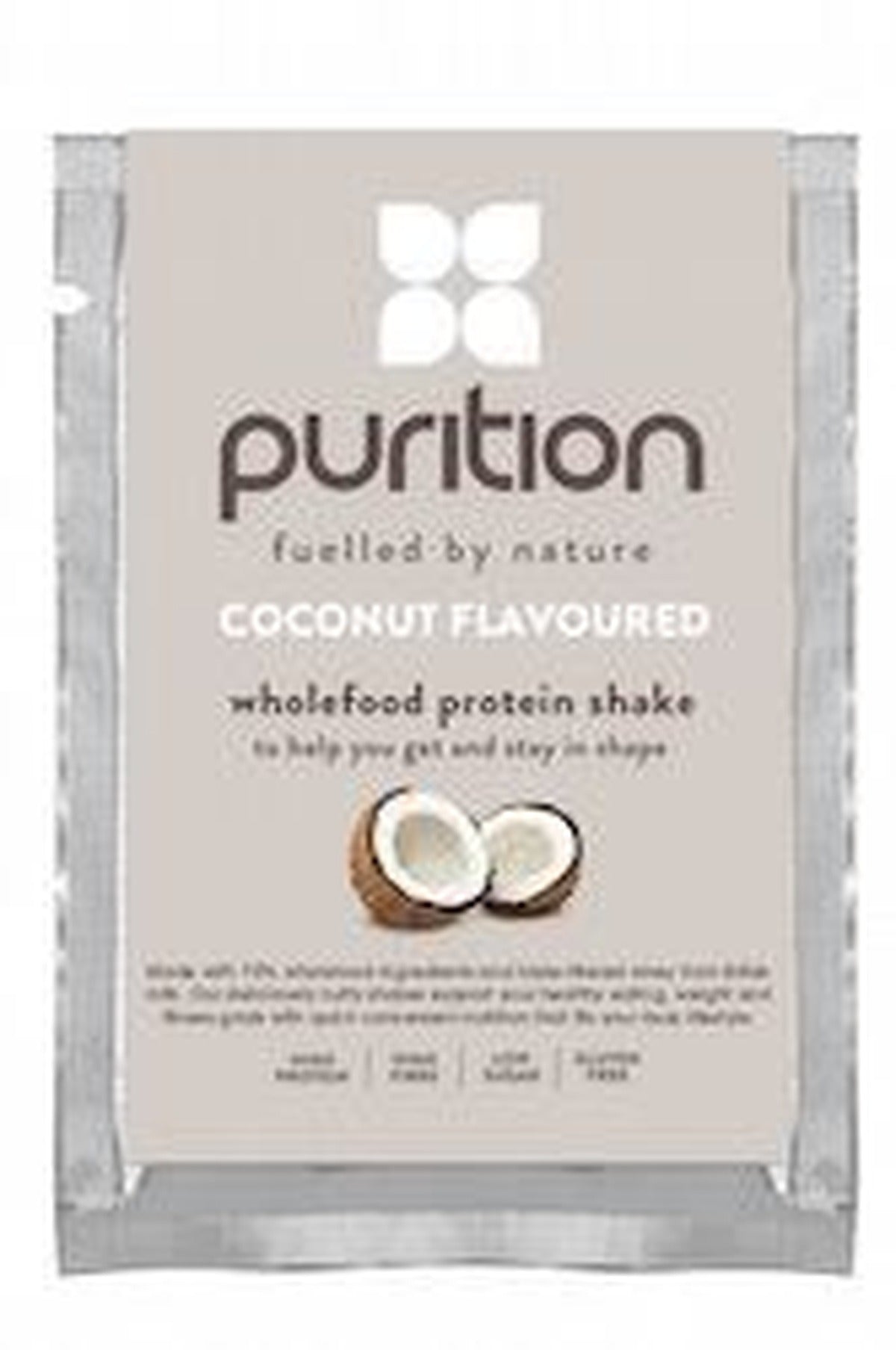 Purition Wholefood Protein Shake Coconut 40g - 8 Pack