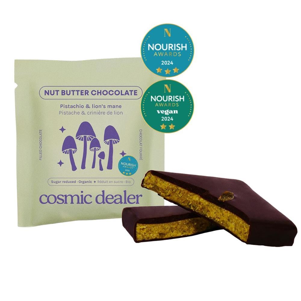 Cosmic Dealer Nut Butter Choc Pistachio Bite Organic Lion's Mane 20g - 16 Pack
