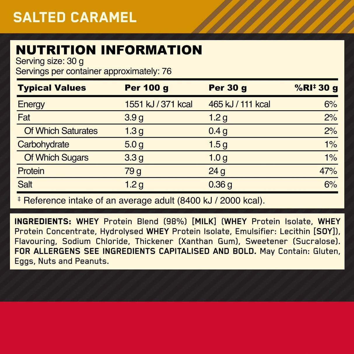 Optimum Nutrition Gold Standard 100% Whey Protein Powder - 900g/2.2kg/4.5kg
