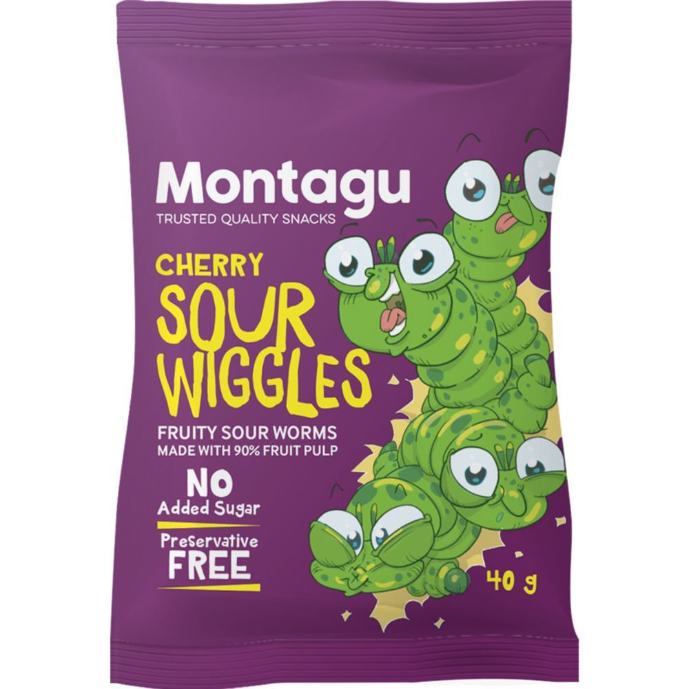 Montagu Sour Wiggles Cherry 30g - 10 Pack