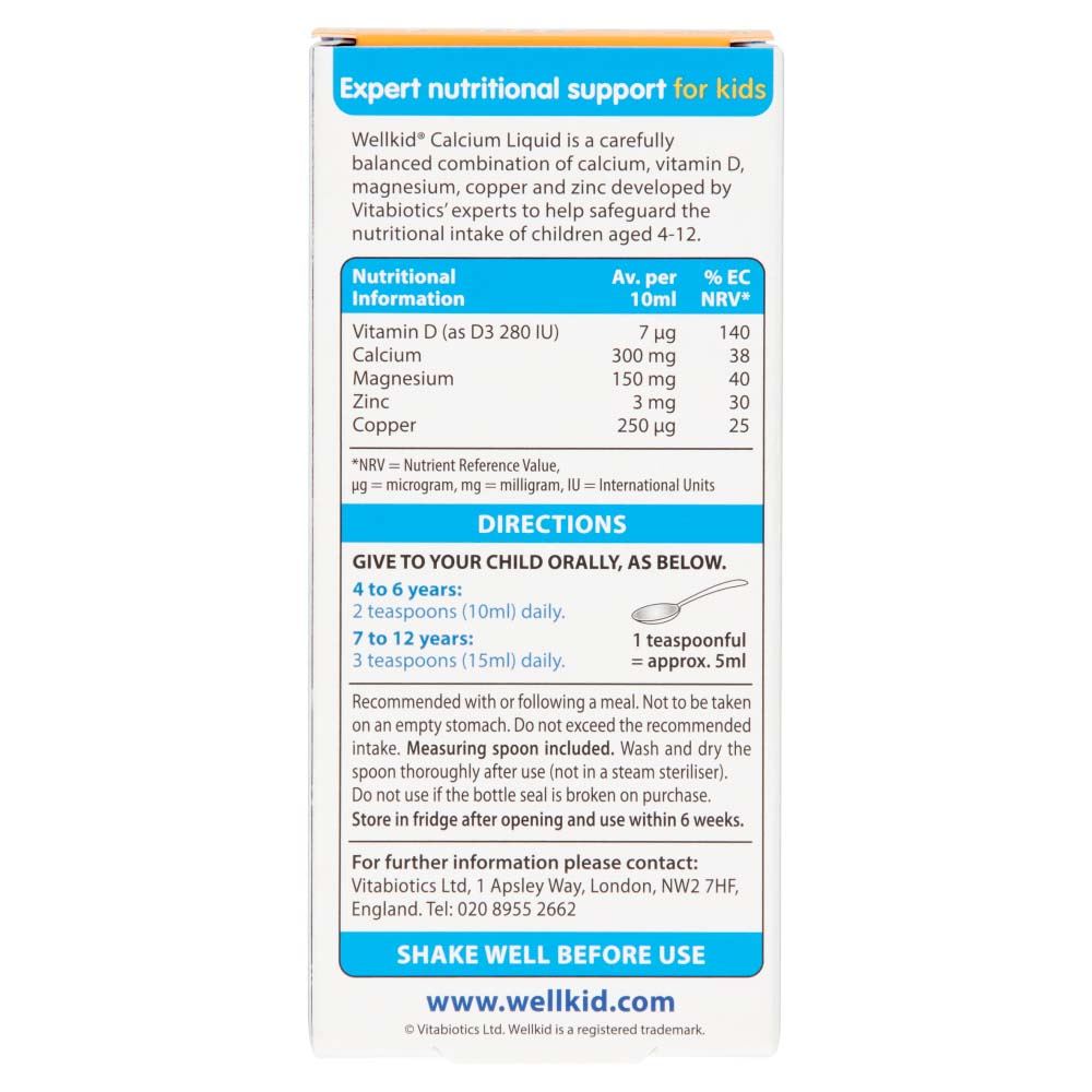 Vitabiotics WellKid Calcium Liquid - 150ml