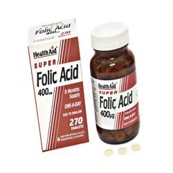 HealthAid Folic Acid 400ug (9 month supply) 270 Tablets