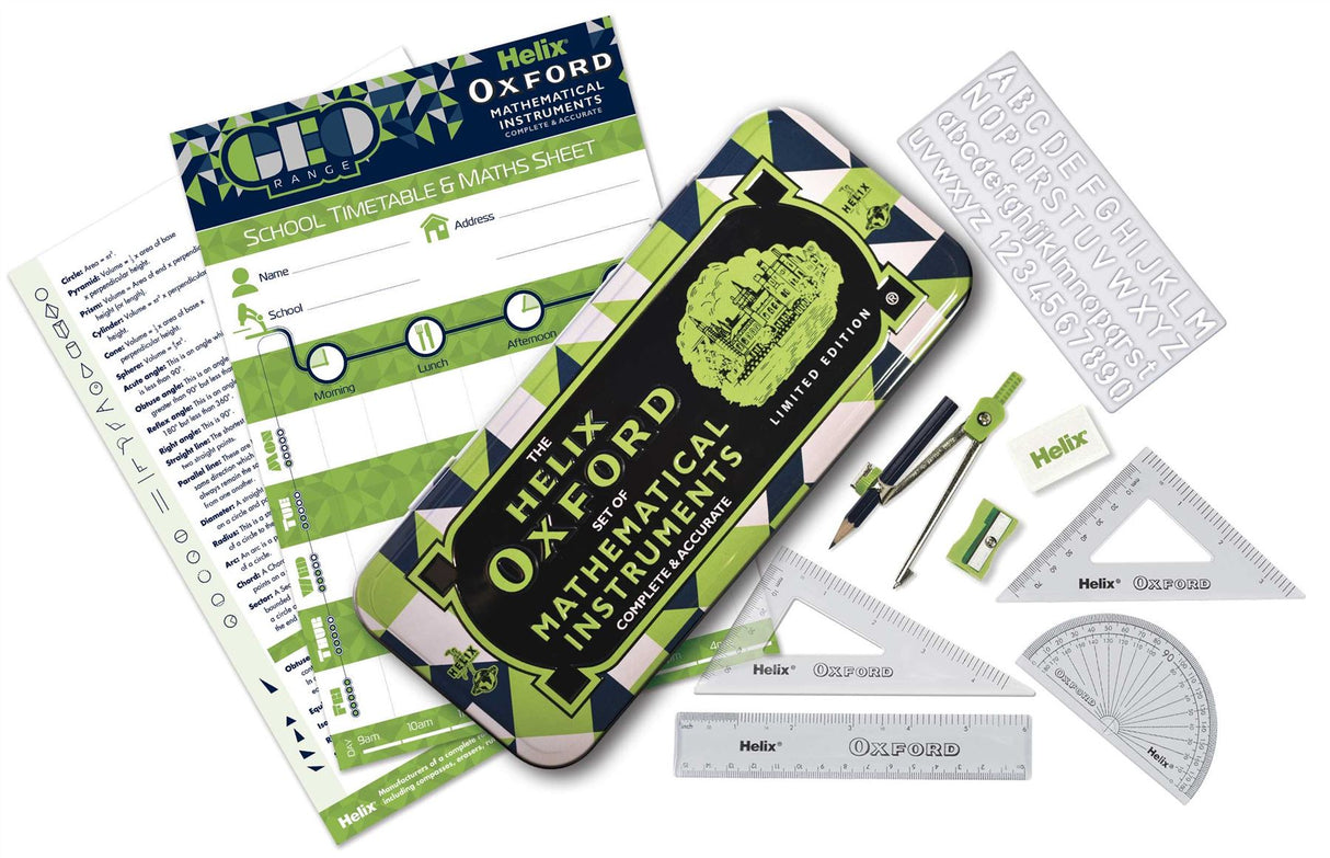 Helix Oxford Geo Maths Set - Green