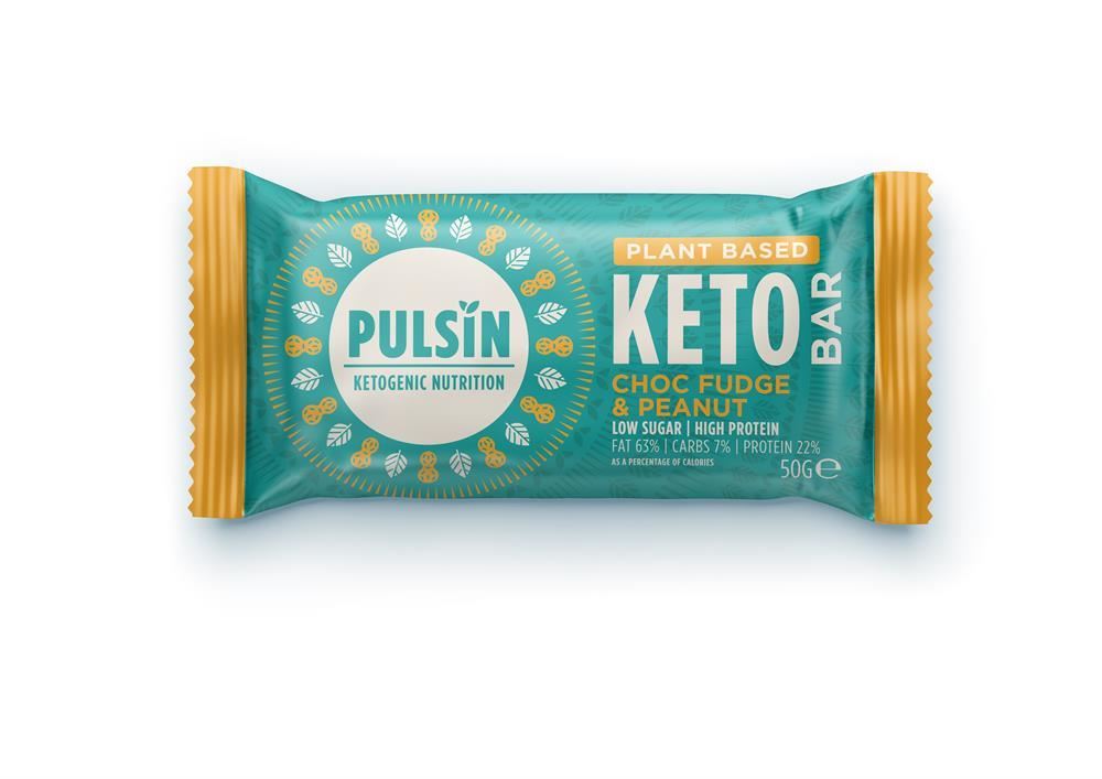 Pulsin Choc Fudge Pnt Keto Bar 50g - 18 Pack