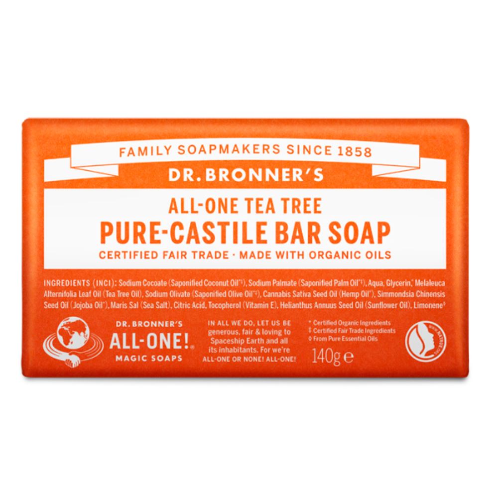 Dr Bronner's Pure Castile Bar Soap - 140g - All Scents