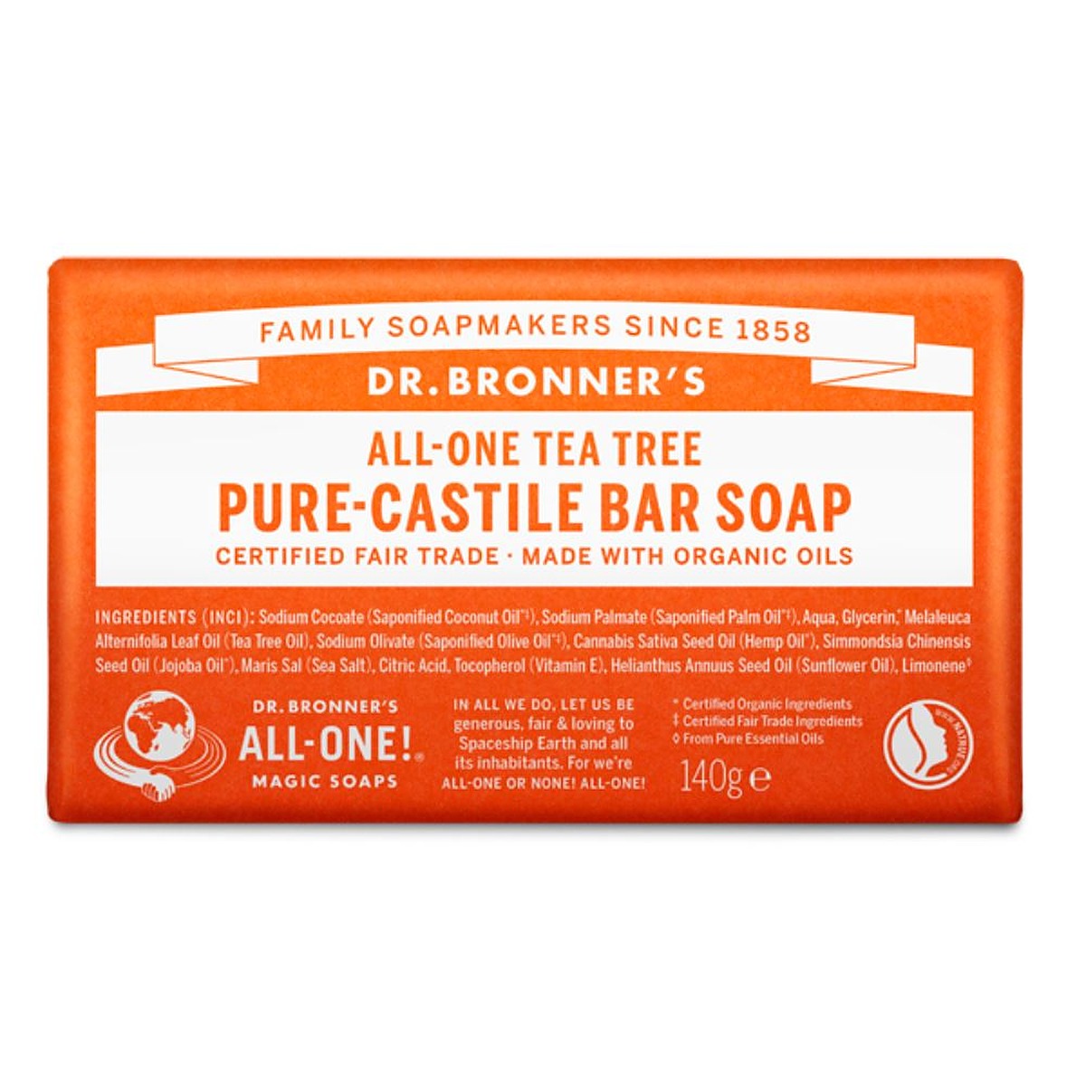 Dr Bronner's Pure Castile Bar Soap - 140g - All Scents - image 14