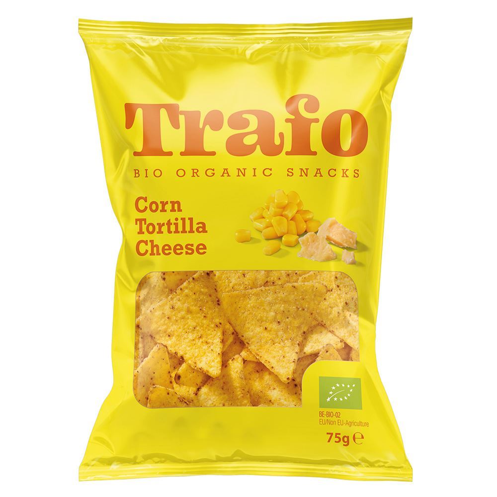 Trafo Organic Tortilla Chips Nacho 75g - 15 Pack
