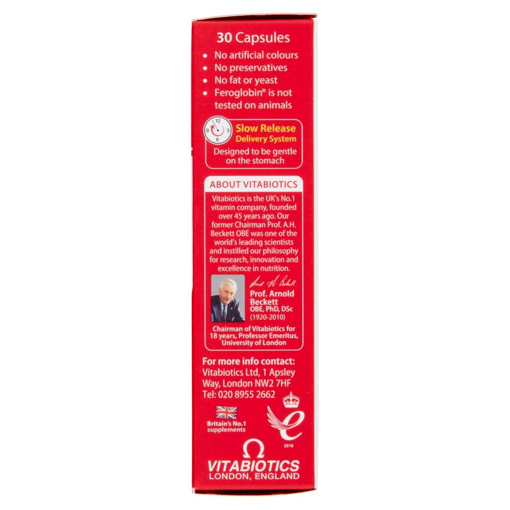 Vitabiotics Feroglobin Slow Release - 30 Capsules