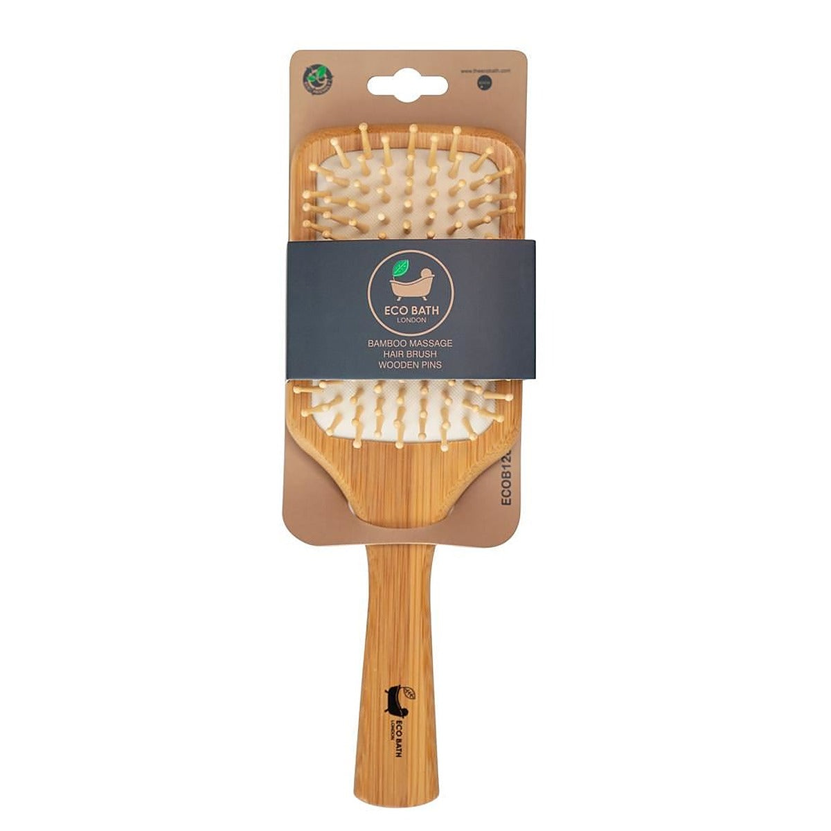 The Eco Bath Eco Bath Bamboo Hairbrush With Wooden Pins - 1 Unit