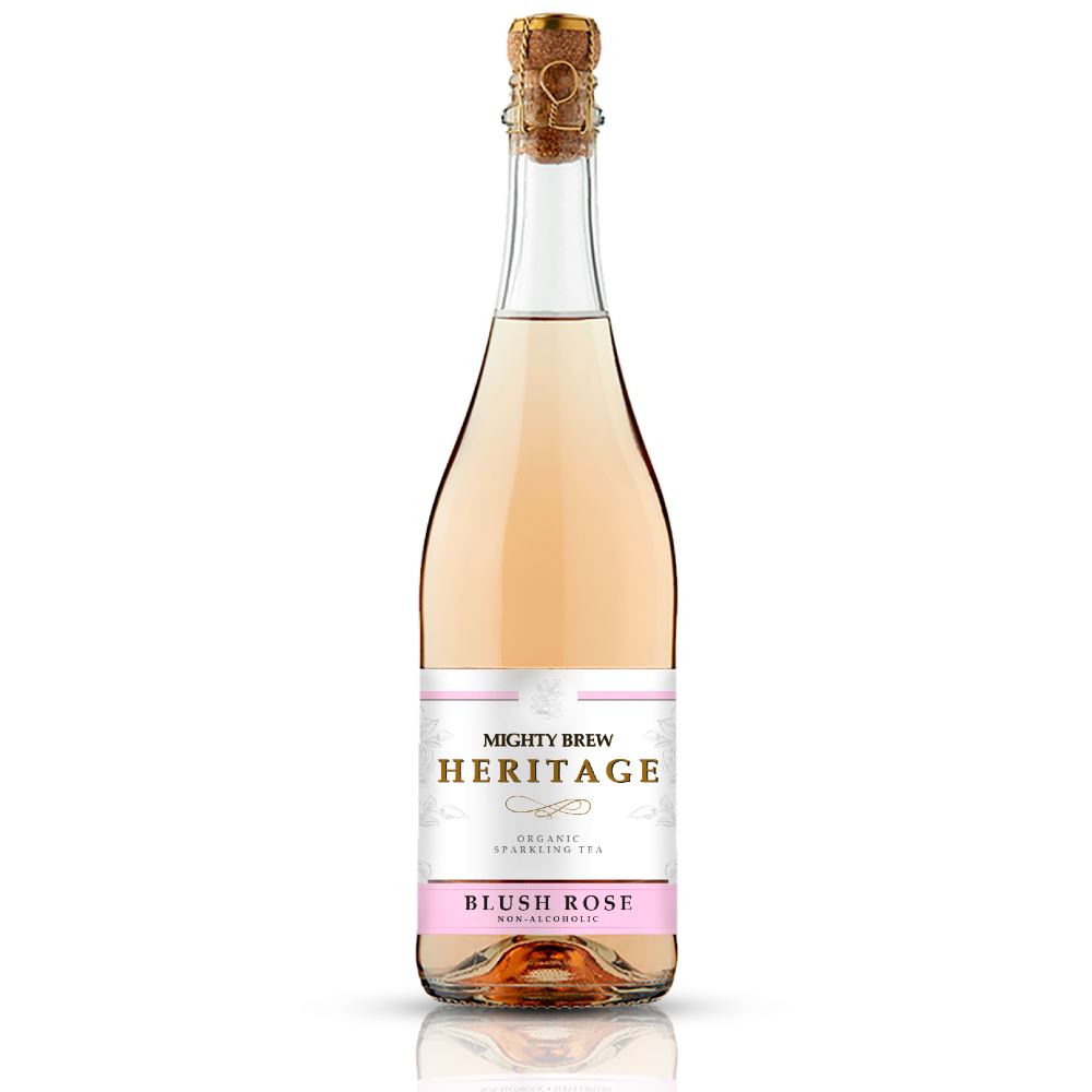 Mighty Brew Heritage Blush Rose Organic Kombucha Non-Alc 750ML