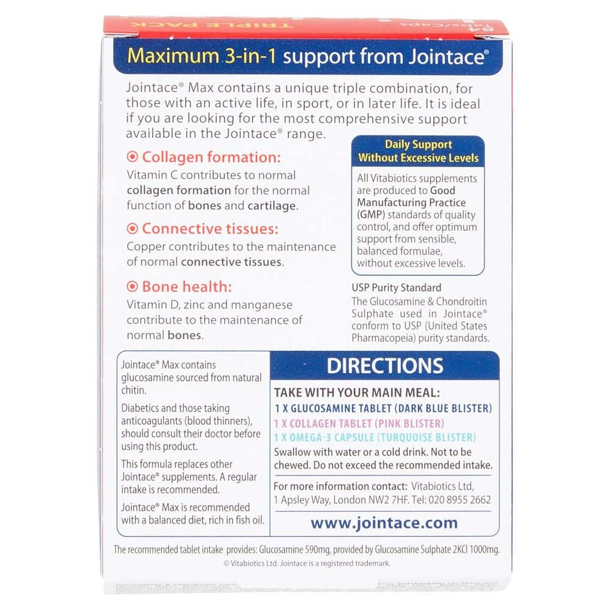 Vitabiotics Jointace Max 3-in-1 - 84 Tablets/Capsules - image 2